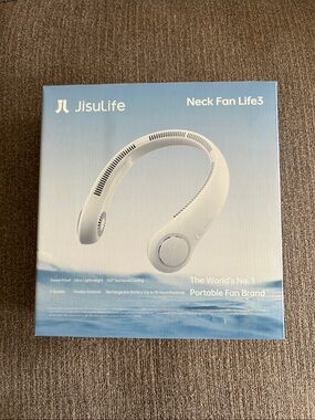 White Neck Fan Life3 — Portable Hands-Free Cooling
